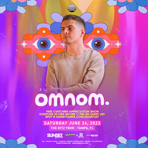 OMNOM DJ EDM Concert Tickets Tampa Ybor City