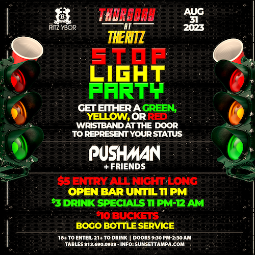 Thursday The RITZ Pushman edm concert free Tampa Ybor City