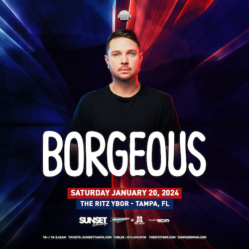 Borgeous edm dj concert tickets Tampa Ybor City