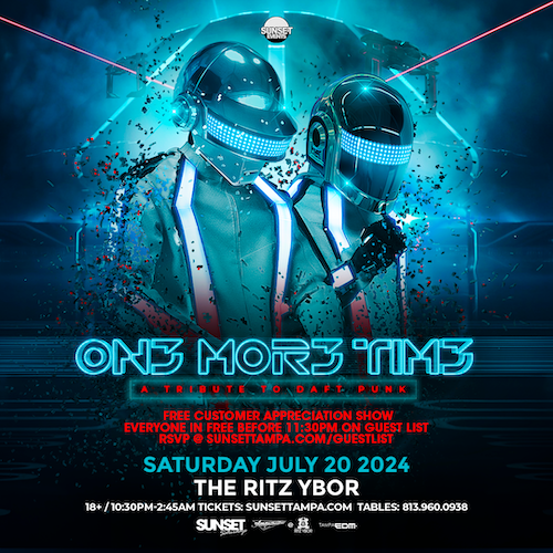 One More Time Daft Punk concert tickets edm DJ Tampa Ybor City