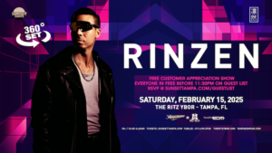 Rinzen dj 360 boiler house edm concert tickets Tampa Ybor City free