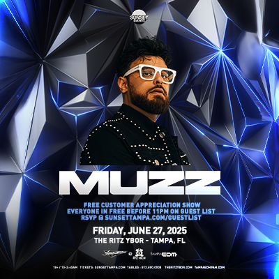 MUZZ dj edm free customer appreciation show tour Tampa Ybor City