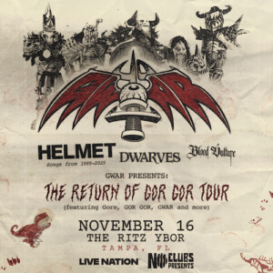 GWAR Helmet The Dwarves Blood Vulture Return of Gor Gor Tour show concert tickets band bands Tampa Ybor City