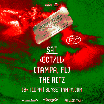 NOTD edm dj concert show tour special events Tampa Ybor City