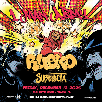Rusko SubDocta 1 Man Army Show Tour concert special event party edm dj tickets Tampa Ybor City