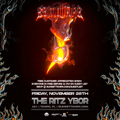 Samplifire free customer appreciation show concert tour special event party tickets edm dj Tampa Ybor City