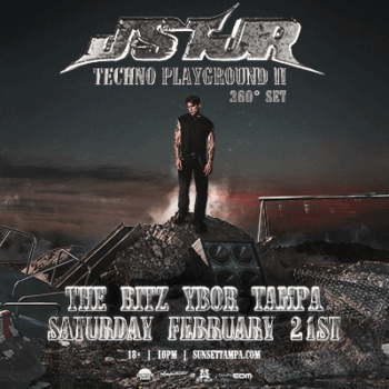 JSTJR Techno Playground Party 2 ii 2 hour dj set edm tour concert show special event party ticket Tampa Ybor City
