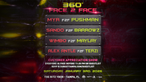 Face 2 Face Face2Face F2F PUSHMAN MYR free RSVP customer appreciation party show special event tickets Tampa Ybor City