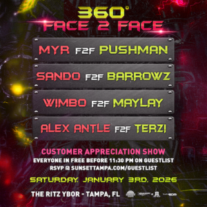 Face 2 Face Face2Face F2F PUSHMAN MYR free RSVP customer appreciation party show special event tickets Tampa Ybor City