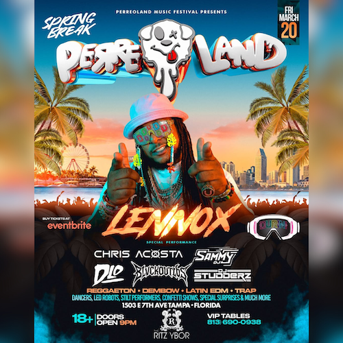 Perreoland Perreo Land reggaeton old school new tour concert tickets Tampa Ybor City Lennox