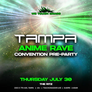 Anime Rave Tampa Comic Con Convention Pre Party After Party tour show special event party nightclub club tickets Tampa Ybor City