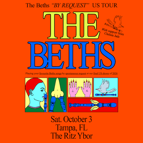 The Beths By Request Tour Chelsea Jade bands tour concert show special event tickets Tampa Ybor City Gas Worx