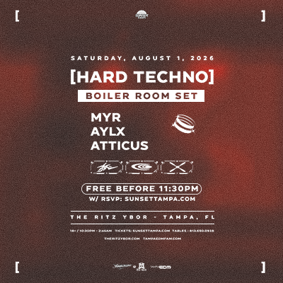 Hard Techno Night Boiler Room House Party DJ set tour show concert party special event nightclub VIP tickets Tampa Ybor City Gas Worx