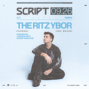 SCRIPT dj edm tour show concert special event party nightclub vip 360 boiler room house set Tampa Ybor City Gas Worx