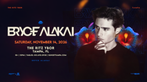 Bryce Alakai dj edm love winner tour show concert special event party nightclub VIP tickets meet and greet Tampa Ybor City Gas Worx
