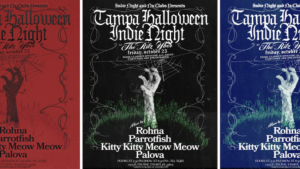 Tampa Halloween Indie Night Rohna Parrotfish Kitty Melow Palova band tour concert show special event party spooky season szn tickets Tampa Ybor City Gas Worx