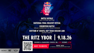 Red Bull Dance Your Style Battle Day Finals tickets tour show party special event nigthclub showcase exhibition Rhythm N’ Roots tickets Tampa Ybor City Gas Worx