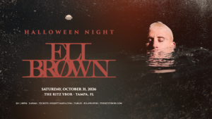 Eli Brown Halloween dj edm tour concert show special event party nightclub VIP tables bottles tickets Tampa Bay Ybor City Gas Worx