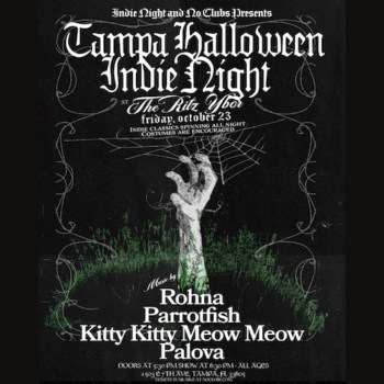 Tampa Halloween Indie Night Rohna Parrotfish Kitty Melow Palova band tour concert show special event party spooky season szn tickets Tampa Ybor City Gas Worx