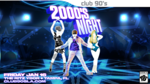 Club 90s 2000s 2010s Y2k Night Dance Party Tour Special Event Show Nightclub VIP 00s Millenium Justin Bieber Britney Spears Timberlake Lady Gaga Beyonce Rihanna One Direction tickets Tampa Ybor City Gas Worx